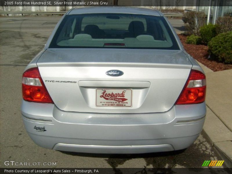 Silver Frost Metallic / Shale Grey 2005 Ford Five Hundred SE
