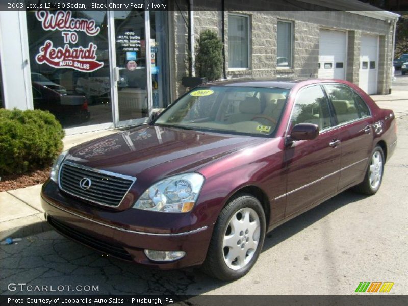 Black Cherry Pearl / Ivory 2003 Lexus LS 430 Sedan
