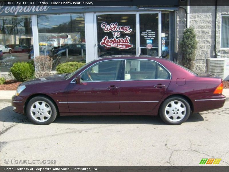 Black Cherry Pearl / Ivory 2003 Lexus LS 430 Sedan