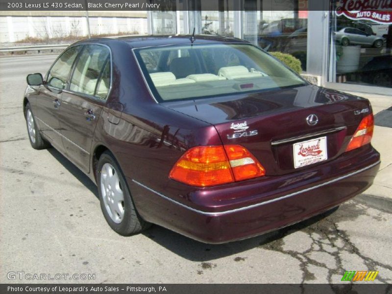 Black Cherry Pearl / Ivory 2003 Lexus LS 430 Sedan