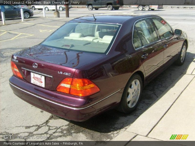 Black Cherry Pearl / Ivory 2003 Lexus LS 430 Sedan