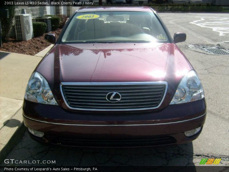 Black Cherry Pearl / Ivory 2003 Lexus LS 430 Sedan
