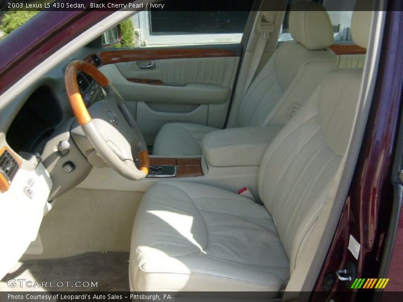 Black Cherry Pearl / Ivory 2003 Lexus LS 430 Sedan