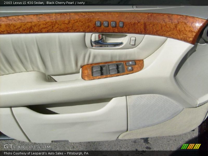 Black Cherry Pearl / Ivory 2003 Lexus LS 430 Sedan