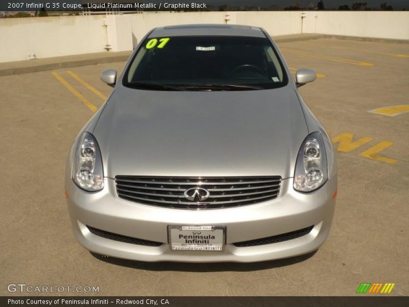 Liquid Platinum Metallic / Graphite Black 2007 Infiniti G 35 Coupe