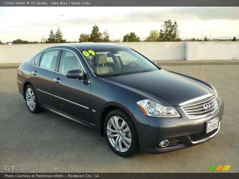 Slate Blue / Stone Gray 2009 Infiniti M 35 Sedan