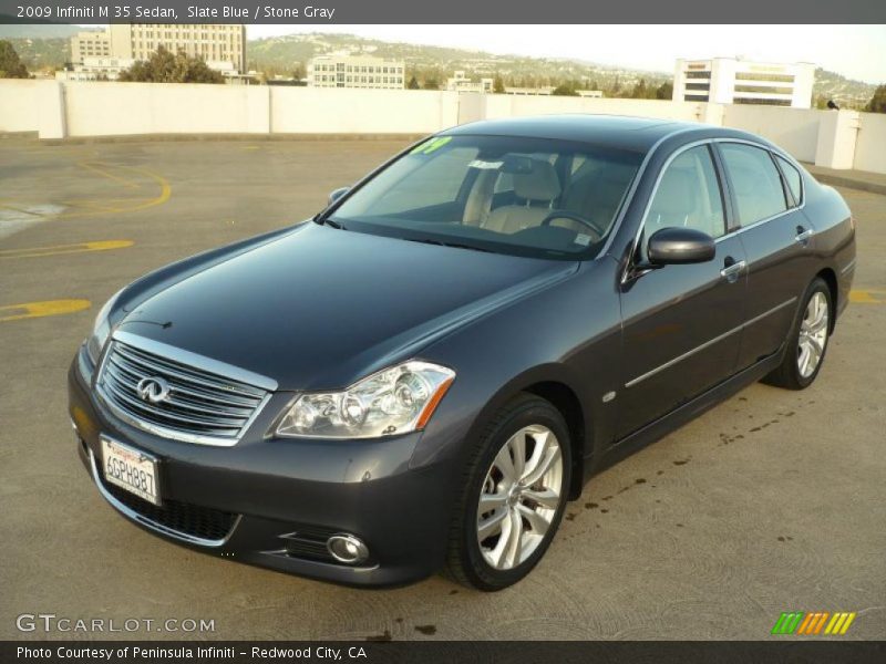 Slate Blue / Stone Gray 2009 Infiniti M 35 Sedan