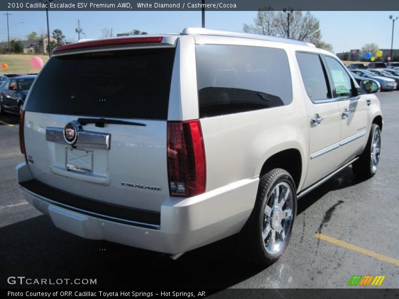 White Diamond / Cashmere/Cocoa 2010 Cadillac Escalade ESV Premium AWD