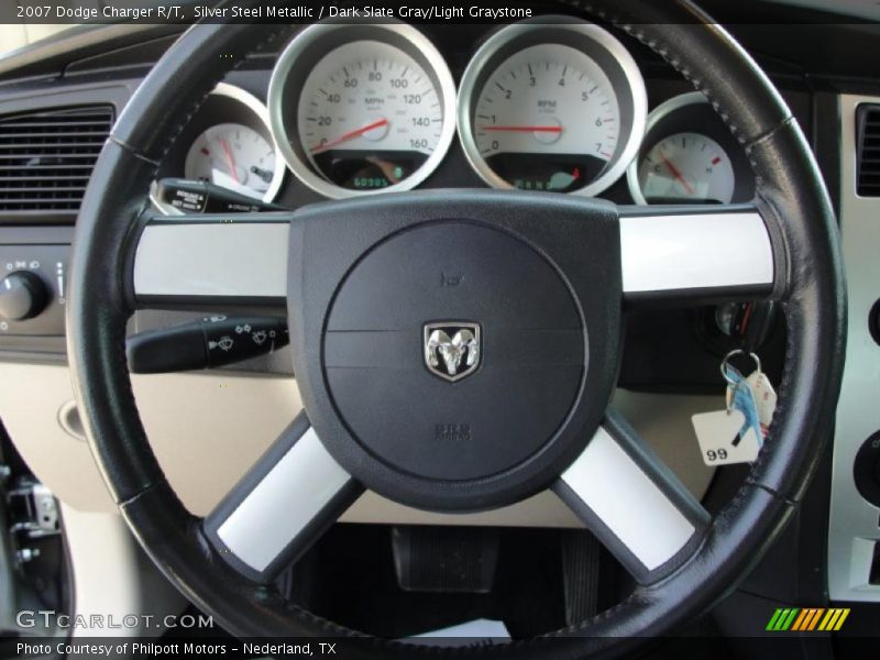 Silver Steel Metallic / Dark Slate Gray/Light Graystone 2007 Dodge Charger R/T