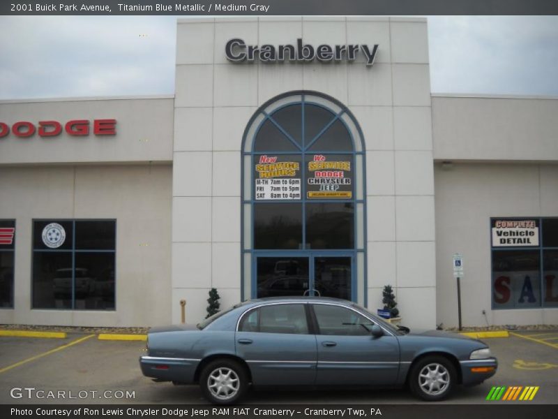 Titanium Blue Metallic / Medium Gray 2001 Buick Park Avenue