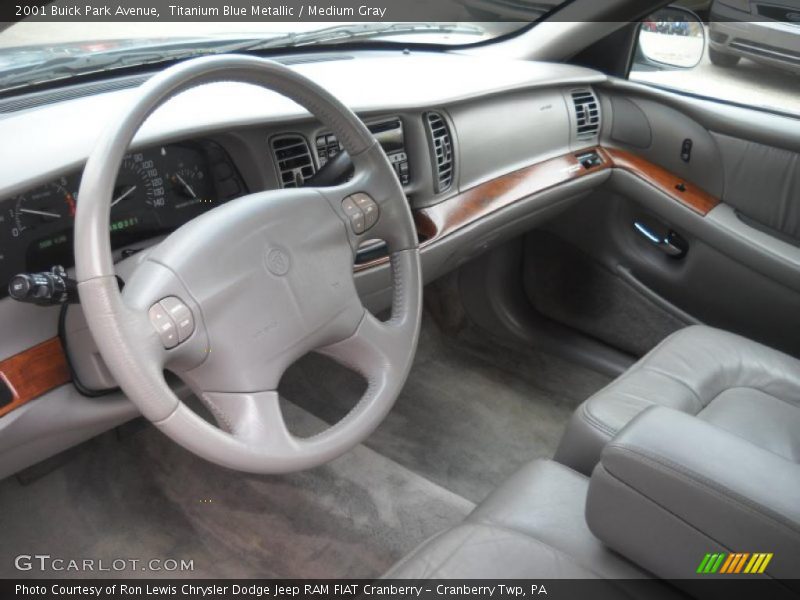 Titanium Blue Metallic / Medium Gray 2001 Buick Park Avenue