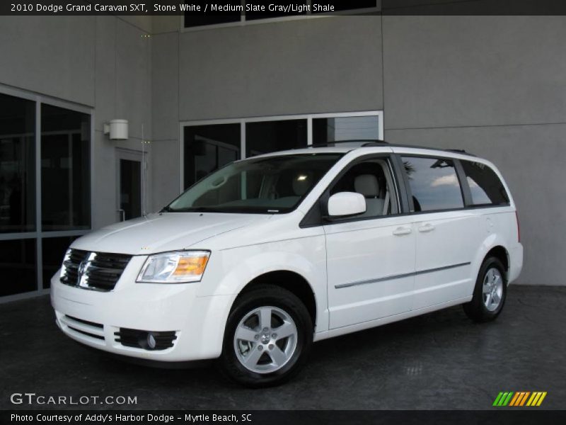 Stone White / Medium Slate Gray/Light Shale 2010 Dodge Grand Caravan SXT