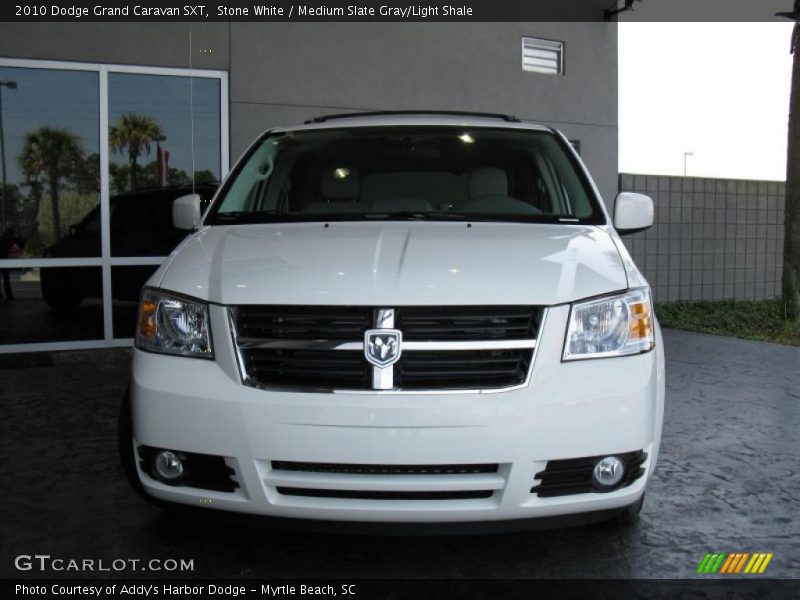 Stone White / Medium Slate Gray/Light Shale 2010 Dodge Grand Caravan SXT
