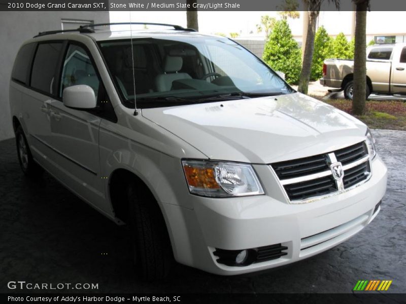 Stone White / Medium Slate Gray/Light Shale 2010 Dodge Grand Caravan SXT