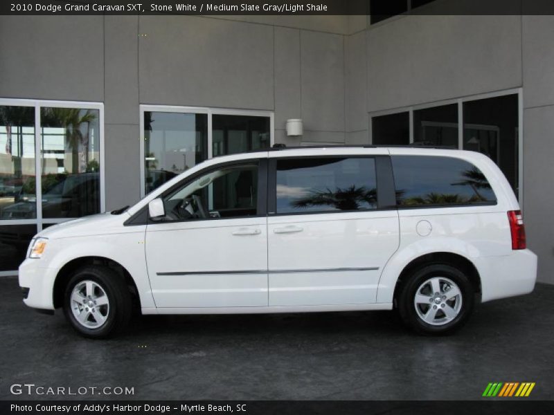 Stone White / Medium Slate Gray/Light Shale 2010 Dodge Grand Caravan SXT