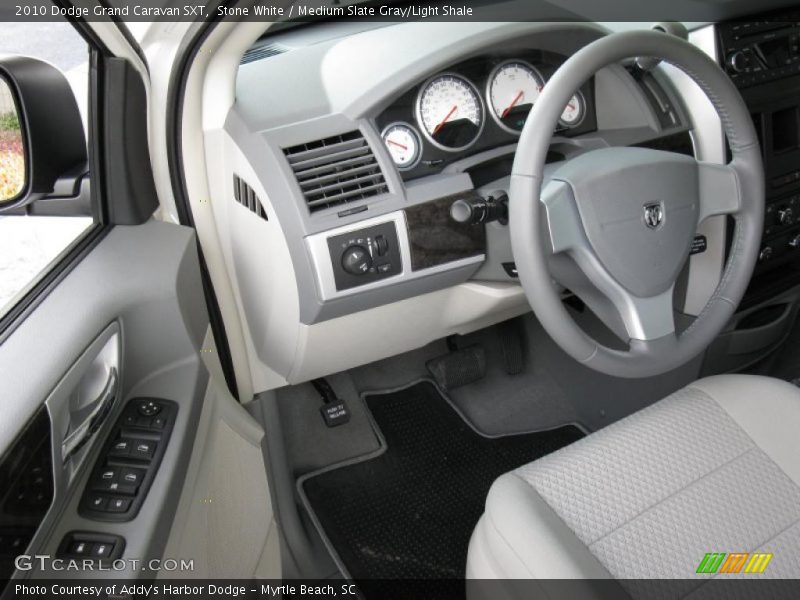Stone White / Medium Slate Gray/Light Shale 2010 Dodge Grand Caravan SXT