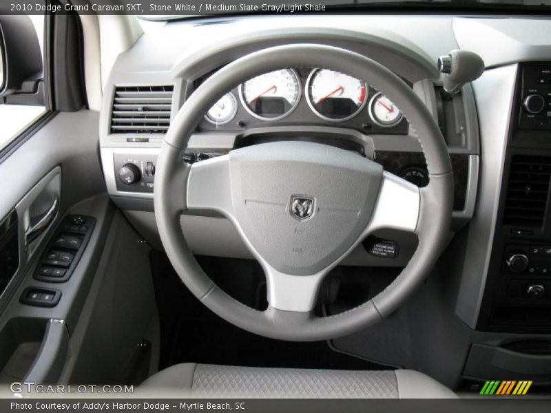 Stone White / Medium Slate Gray/Light Shale 2010 Dodge Grand Caravan SXT