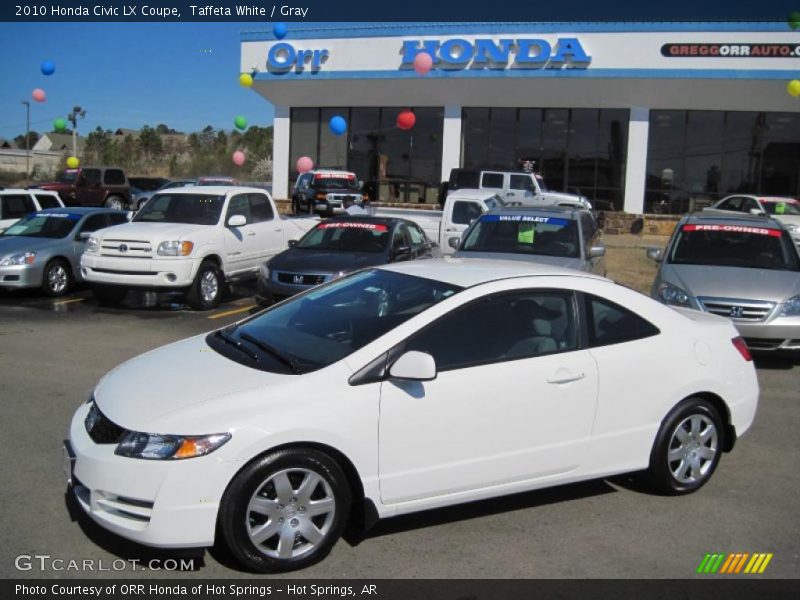 Taffeta White / Gray 2010 Honda Civic LX Coupe