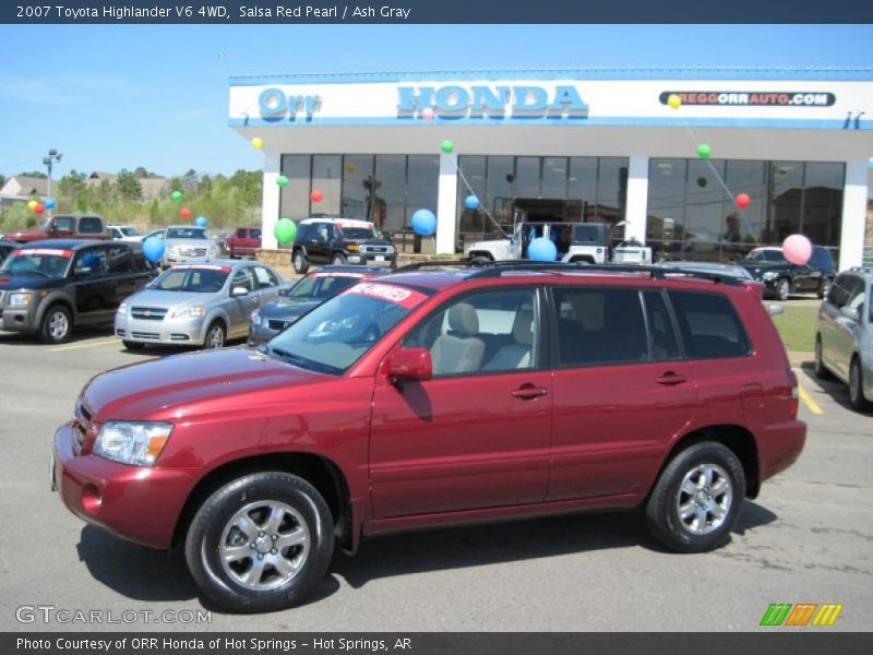 Salsa Red Pearl / Ash Gray 2007 Toyota Highlander V6 4WD
