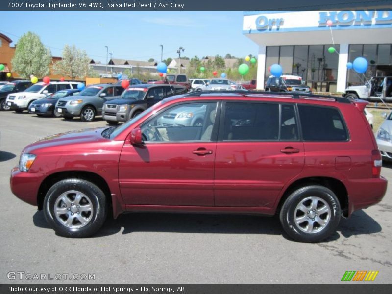 Salsa Red Pearl / Ash Gray 2007 Toyota Highlander V6 4WD