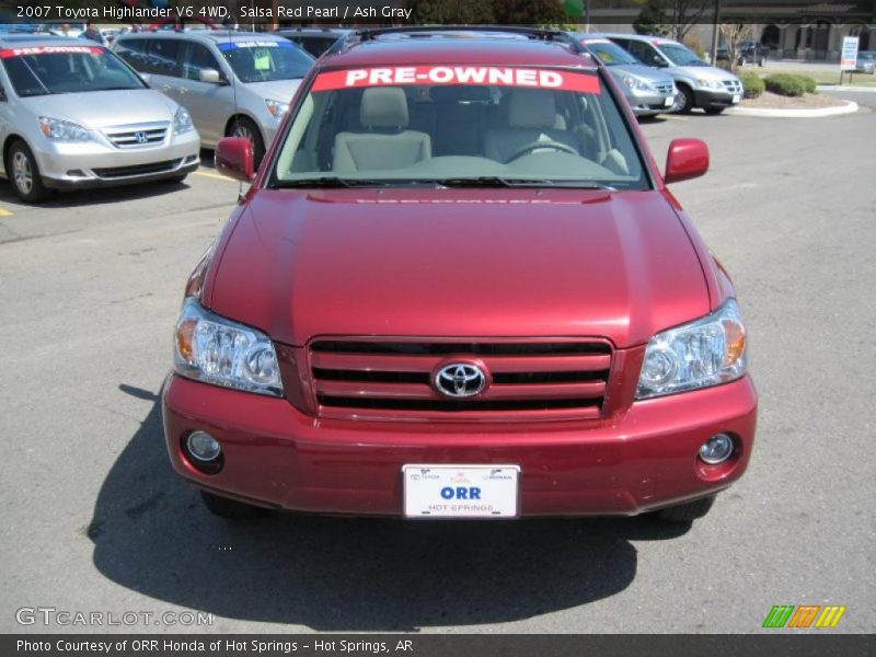 Salsa Red Pearl / Ash Gray 2007 Toyota Highlander V6 4WD