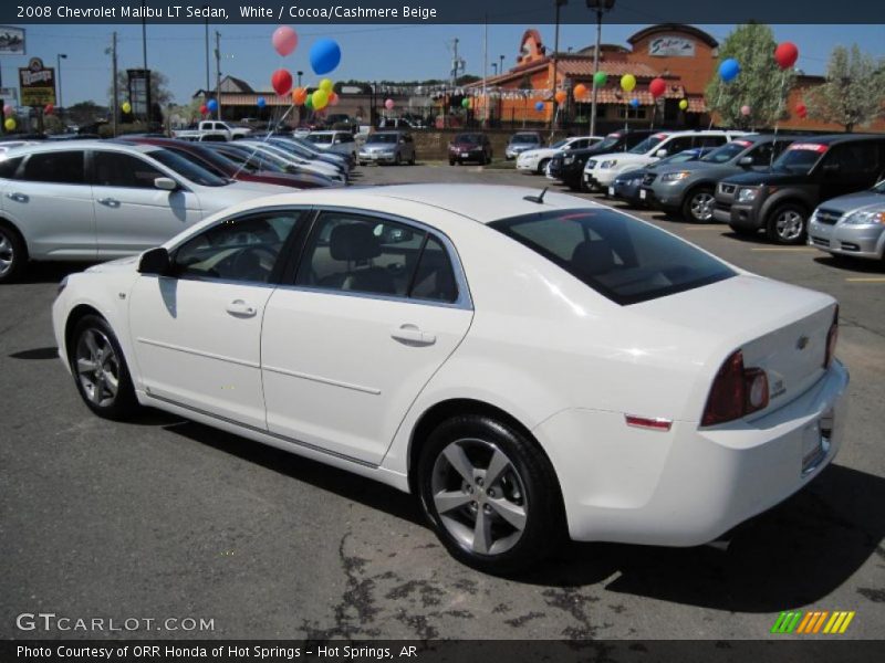 White / Cocoa/Cashmere Beige 2008 Chevrolet Malibu LT Sedan
