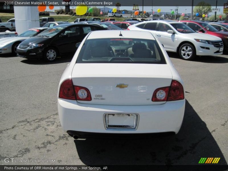 White / Cocoa/Cashmere Beige 2008 Chevrolet Malibu LT Sedan