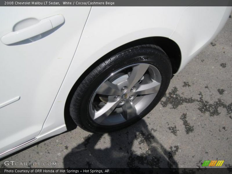 White / Cocoa/Cashmere Beige 2008 Chevrolet Malibu LT Sedan