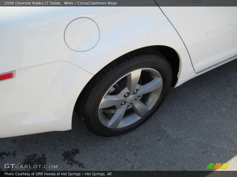 White / Cocoa/Cashmere Beige 2008 Chevrolet Malibu LT Sedan