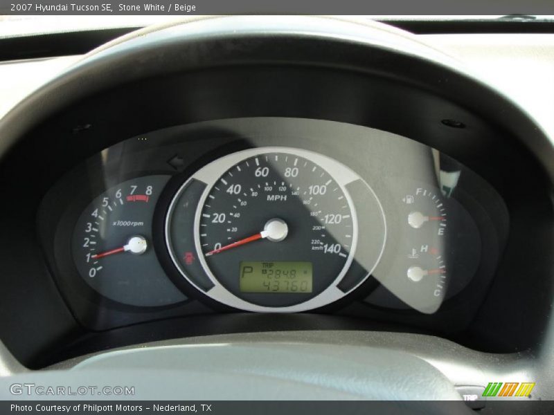 Stone White / Beige 2007 Hyundai Tucson SE