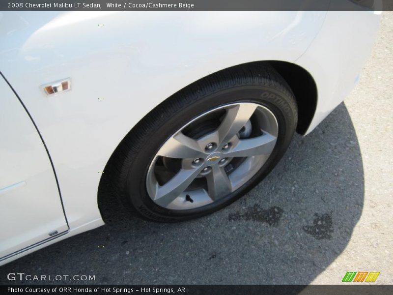 White / Cocoa/Cashmere Beige 2008 Chevrolet Malibu LT Sedan