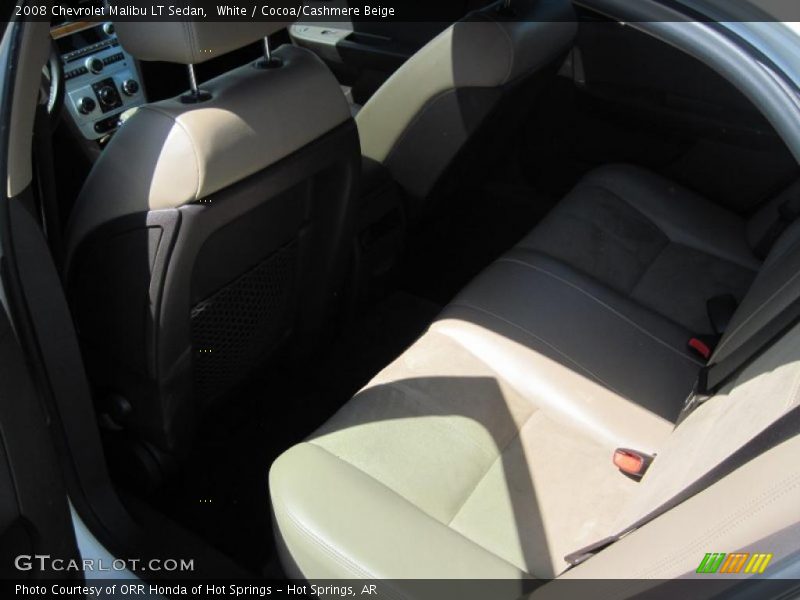 White / Cocoa/Cashmere Beige 2008 Chevrolet Malibu LT Sedan