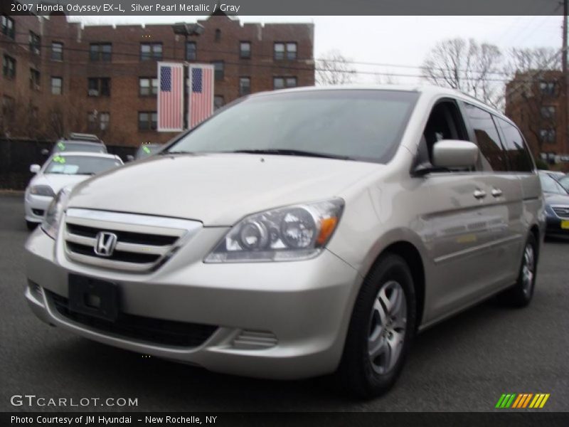 Silver Pearl Metallic / Gray 2007 Honda Odyssey EX-L