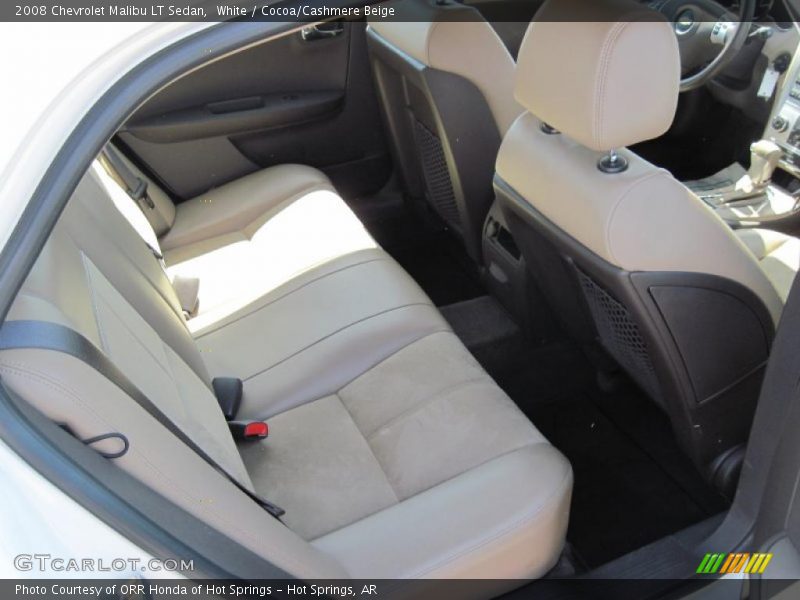 White / Cocoa/Cashmere Beige 2008 Chevrolet Malibu LT Sedan