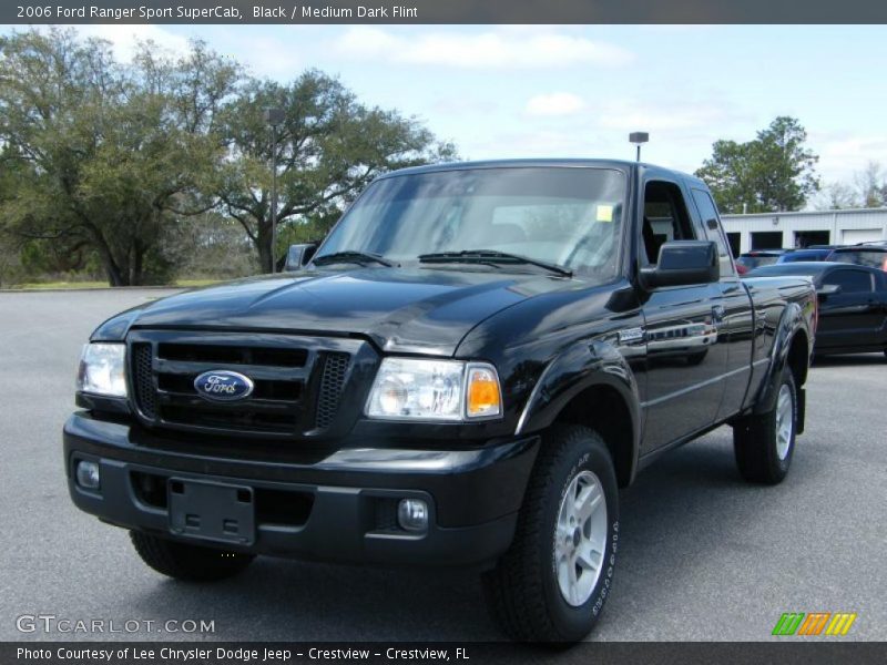 Black / Medium Dark Flint 2006 Ford Ranger Sport SuperCab
