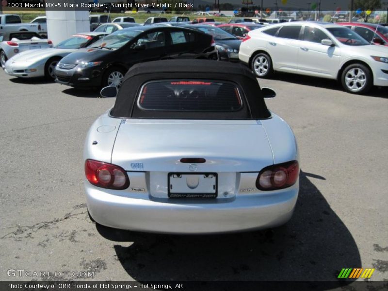 Sunlight Silver Metallic / Black 2003 Mazda MX-5 Miata Roadster