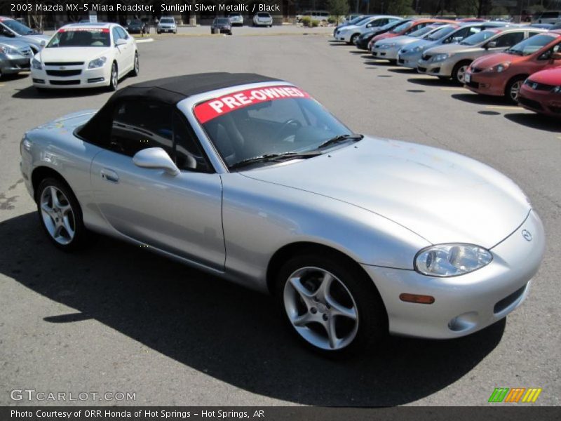 Sunlight Silver Metallic / Black 2003 Mazda MX-5 Miata Roadster