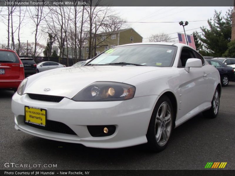 Alpine White / Black 2006 Hyundai Tiburon GT