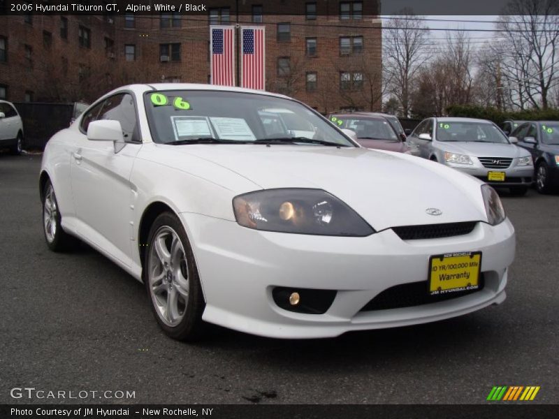 Alpine White / Black 2006 Hyundai Tiburon GT