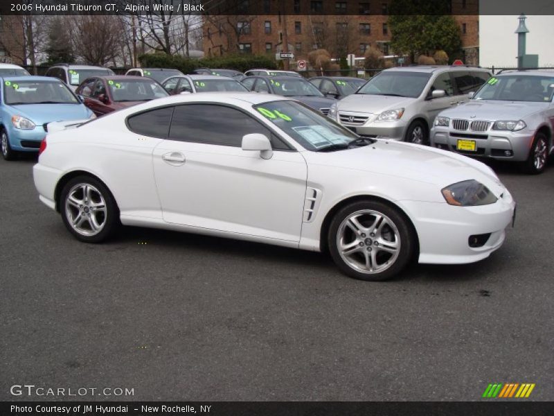 Alpine White / Black 2006 Hyundai Tiburon GT