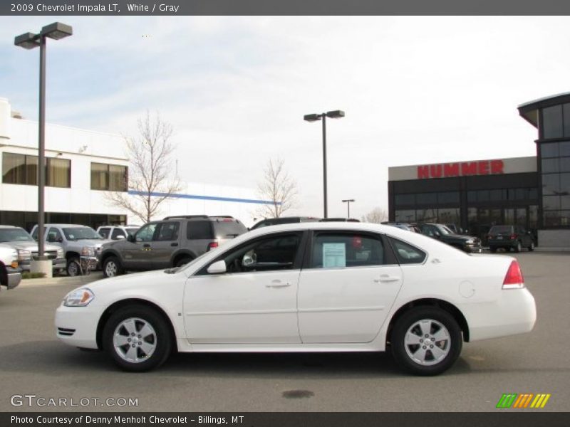 White / Gray 2009 Chevrolet Impala LT