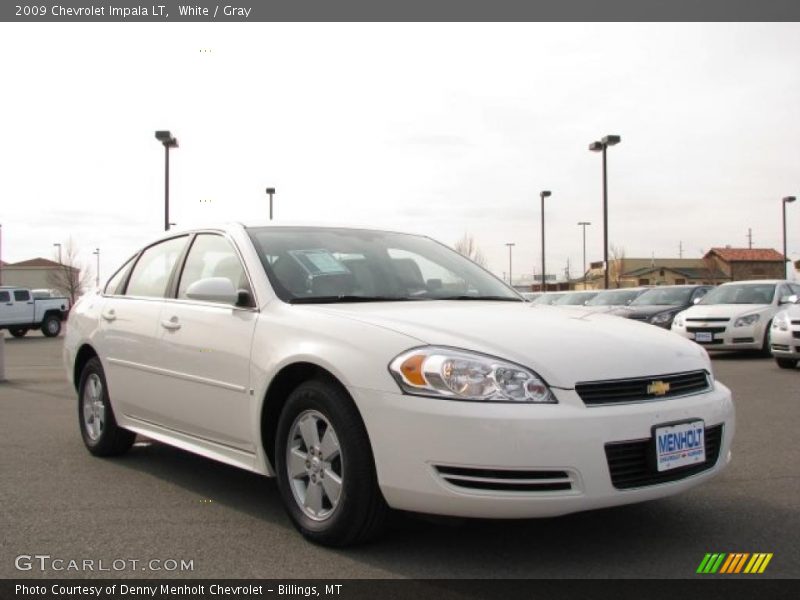 White / Gray 2009 Chevrolet Impala LT