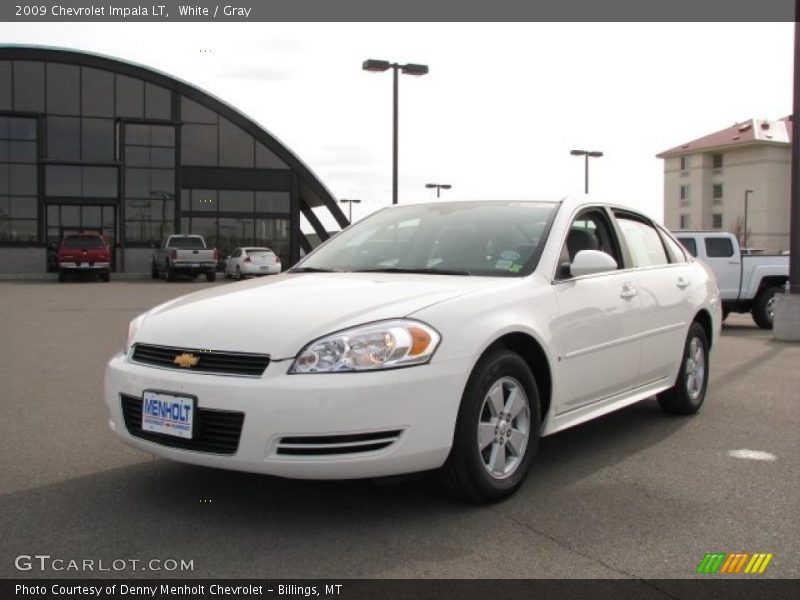 White / Gray 2009 Chevrolet Impala LT