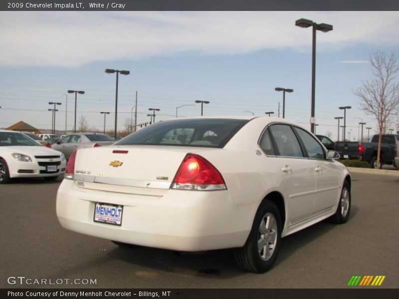 White / Gray 2009 Chevrolet Impala LT