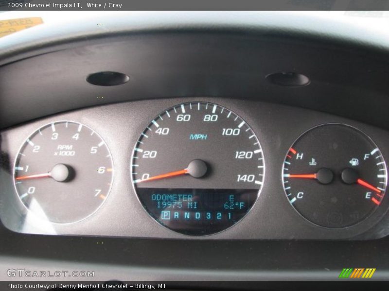 White / Gray 2009 Chevrolet Impala LT