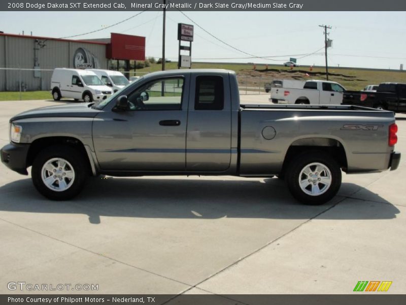 Mineral Gray Metallic / Dark Slate Gray/Medium Slate Gray 2008 Dodge Dakota SXT Extended Cab