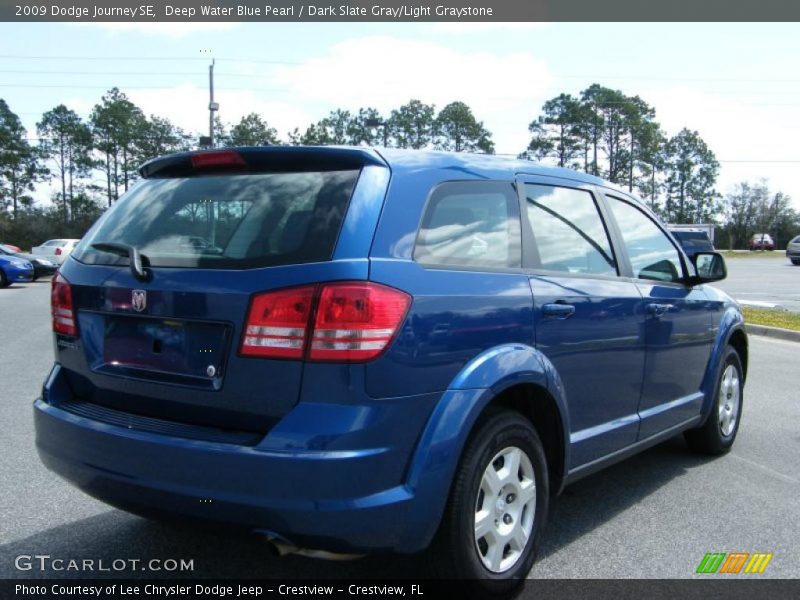 Deep Water Blue Pearl / Dark Slate Gray/Light Graystone 2009 Dodge Journey SE