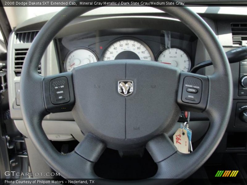 Mineral Gray Metallic / Dark Slate Gray/Medium Slate Gray 2008 Dodge Dakota SXT Extended Cab