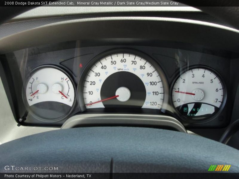 Mineral Gray Metallic / Dark Slate Gray/Medium Slate Gray 2008 Dodge Dakota SXT Extended Cab