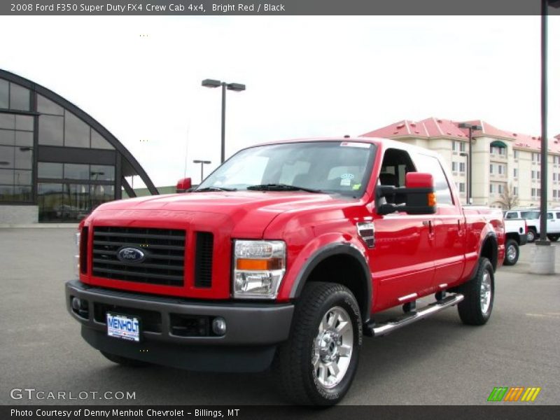 Bright Red / Black 2008 Ford F350 Super Duty FX4 Crew Cab 4x4